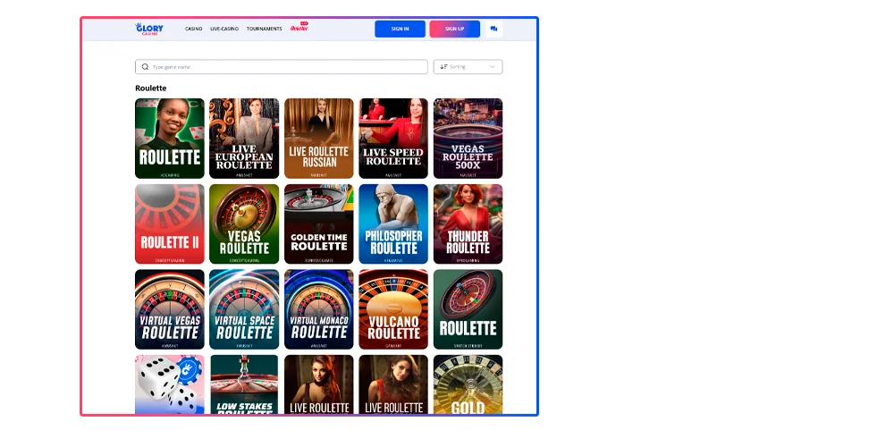 Choose the live game